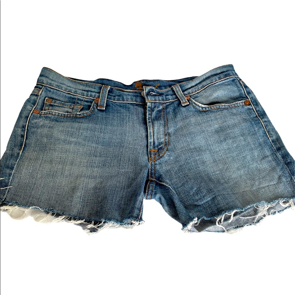 7 FOR ALL MANKIND CUTOFF JEAN SHORTS, Size 27